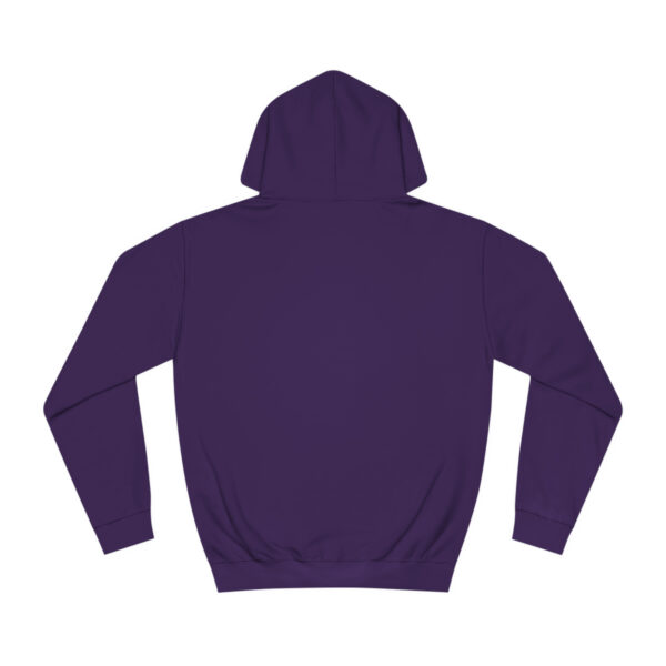 A purple hoodie with the back of it.