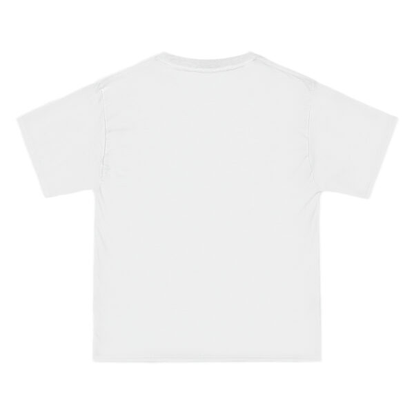 A white t-shirt with the back of it.